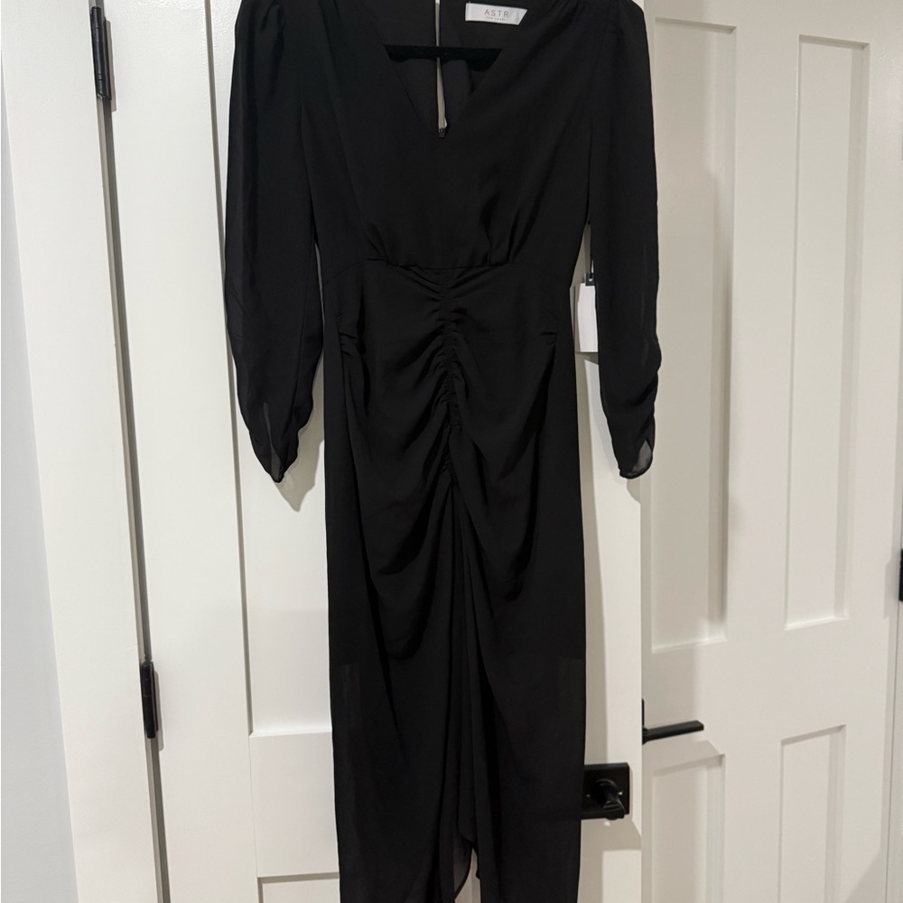 Astr Black Long Sleeve Dress